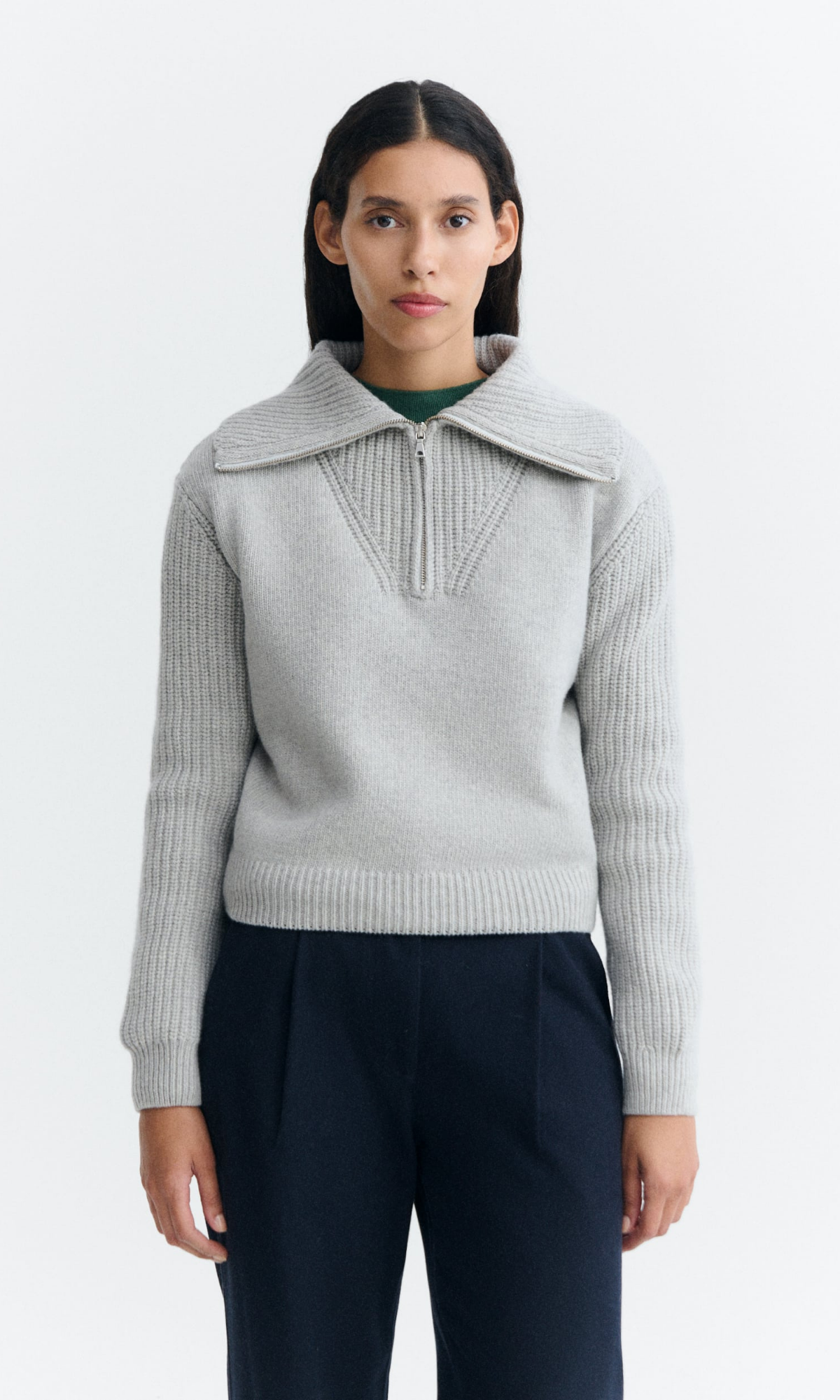 Thinking Mu Thinking Mu Tanit Knitted Sweater Grey