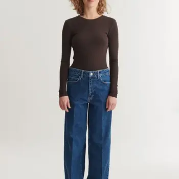 Basic Apparel Ludmilla LS Tee Chocolate Torte