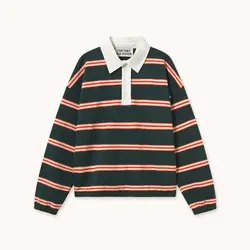 Tiny Big Sister Striped Sweatshirt Ink Blue