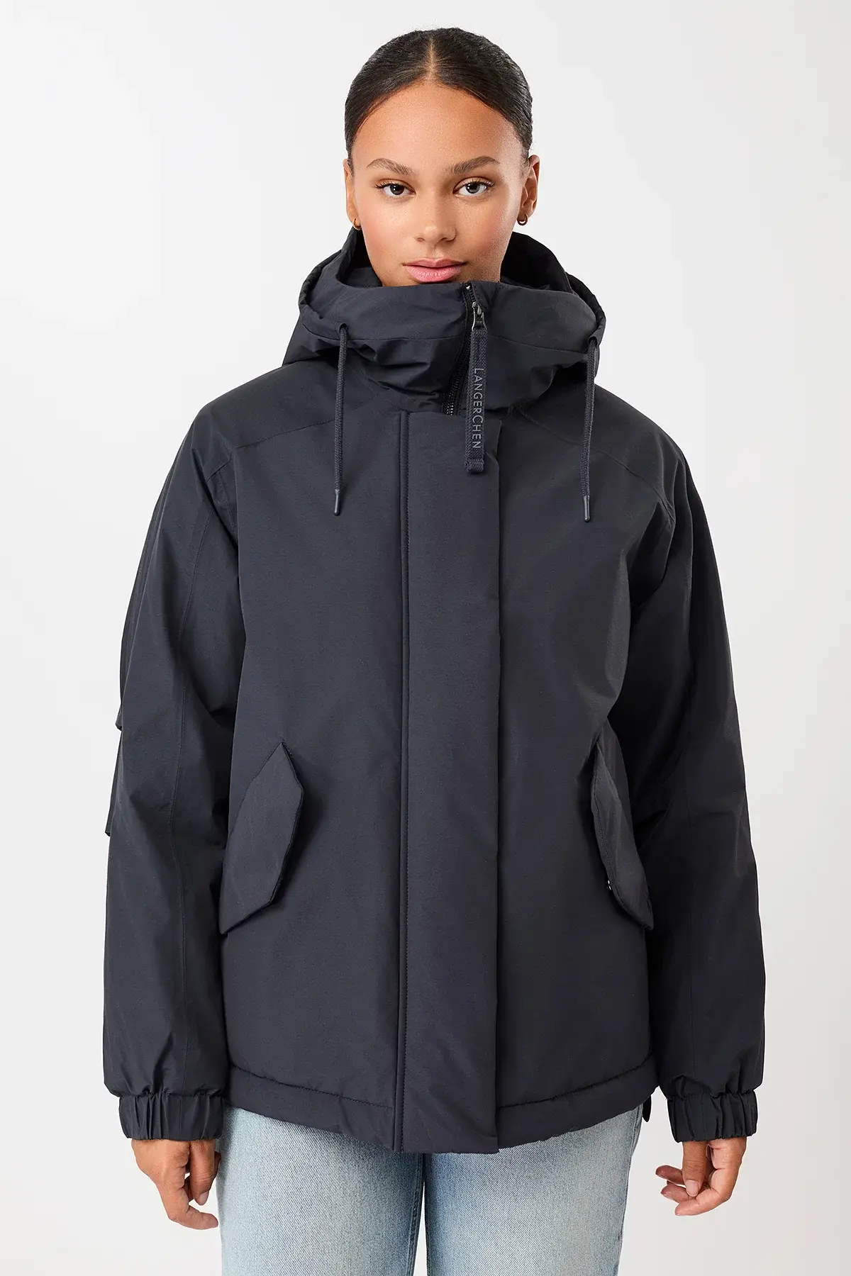 Langerchen Langerchen  Quilted Short Parka in a Loose Fit Navy