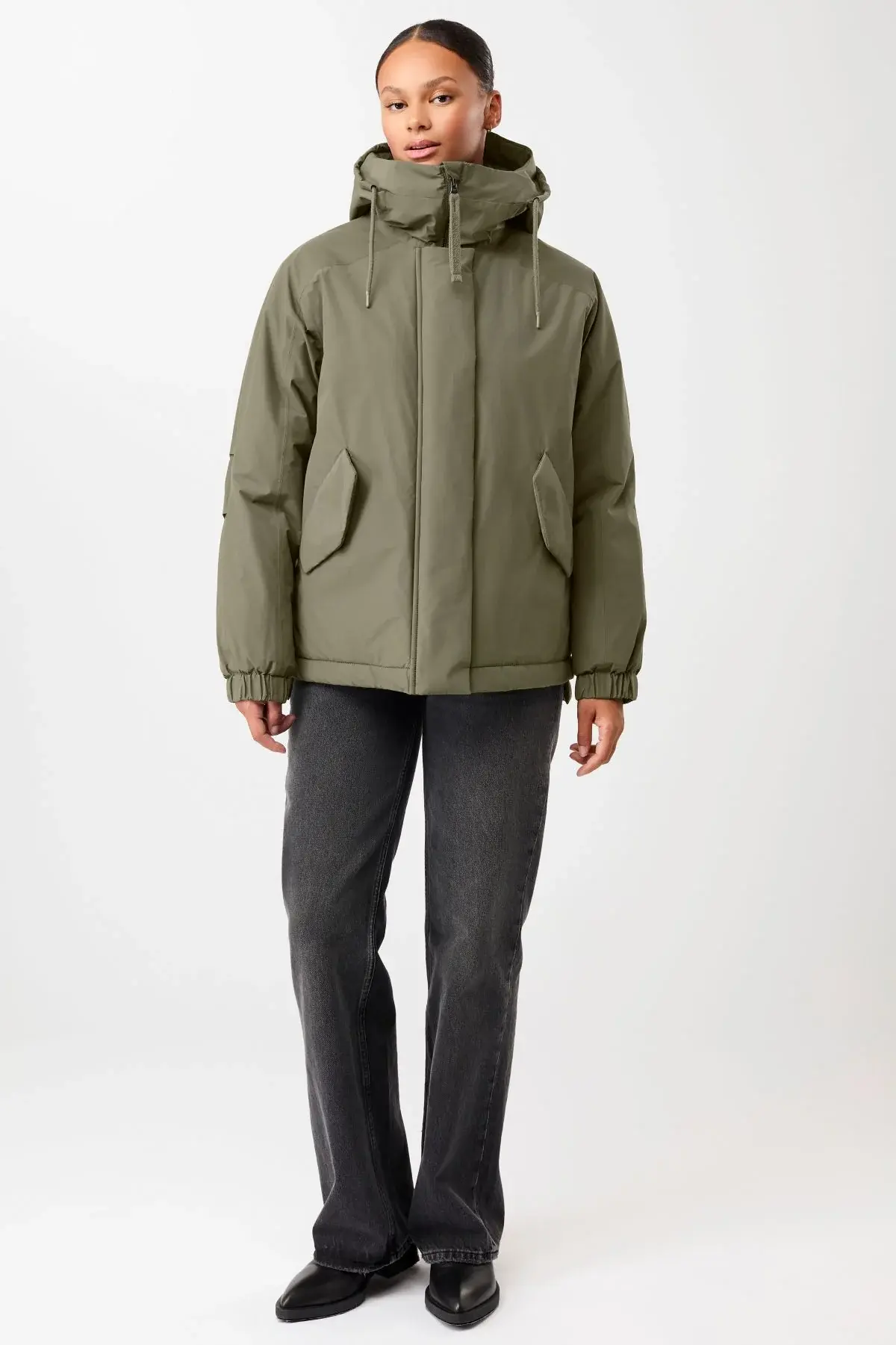 Langerchen Langerchen Padded Short Parka in a Loose Fit Sencha