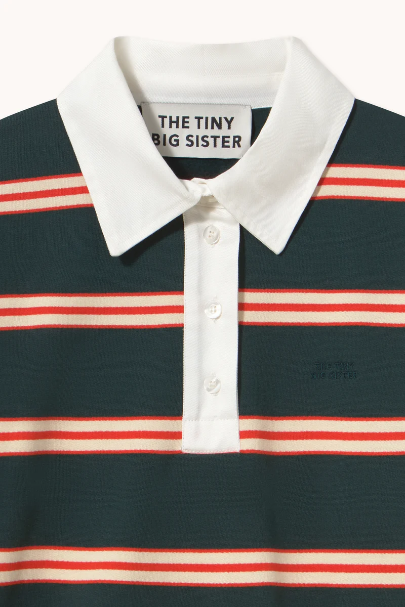 Tiny Big Sister Tiny Big Sister Striped Sweatshirt Ink Blue