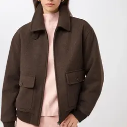 Langerchen Short Jacket in Recycled Wool Coffee
