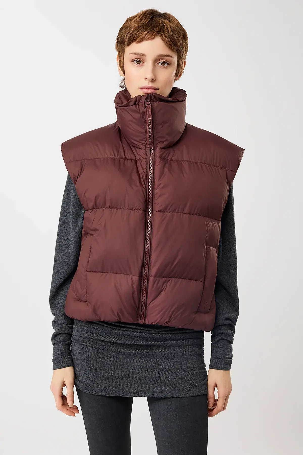 Langerchen Langerchen Quilted Padded Bodywarmer Burgundy