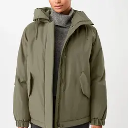 Langerchen Padded Short Parka in a Loose Fit Sencha