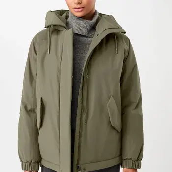 Langerchen Padded Short Parka in a Loose Fit Sencha