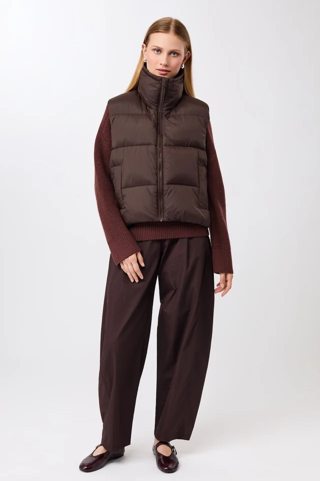 Langerchen Langerchen Quilted Padded Bodywarmer Coffee