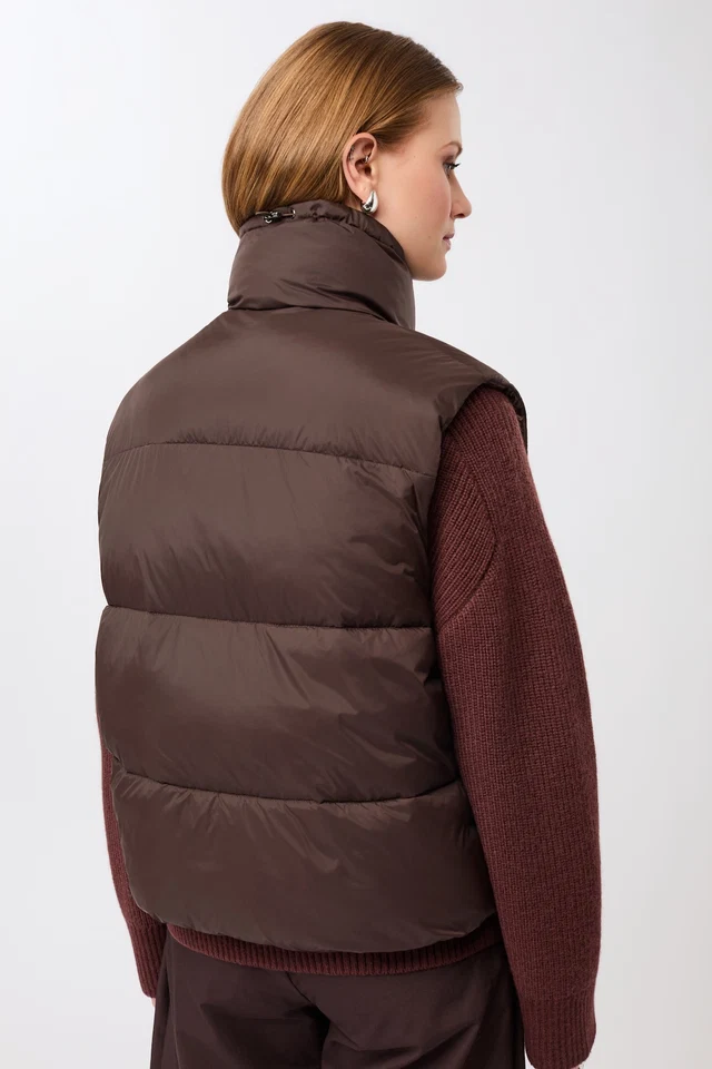 Langerchen Langerchen Quilted Padded Bodywarmer Coffee