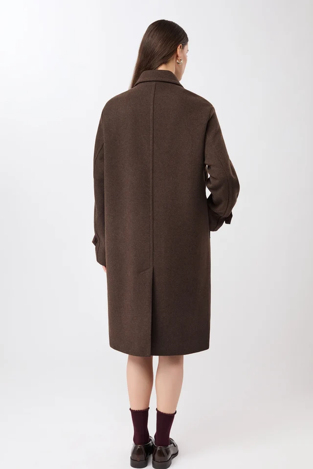 Langerchen Langerchen Short Jas in Recycled Wool Coffee