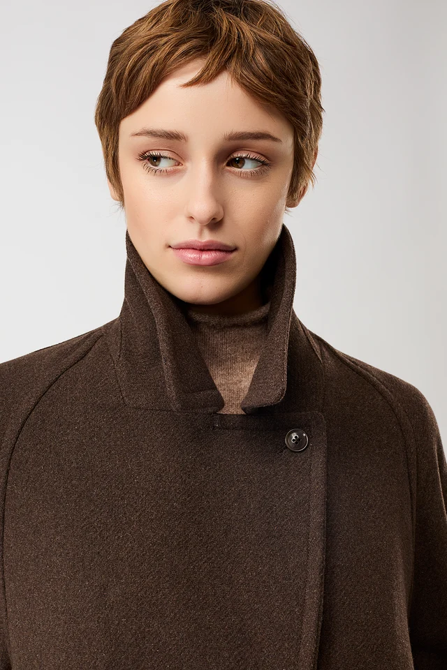 Langerchen Langerchen Long Recycled Wool Coat Coffee