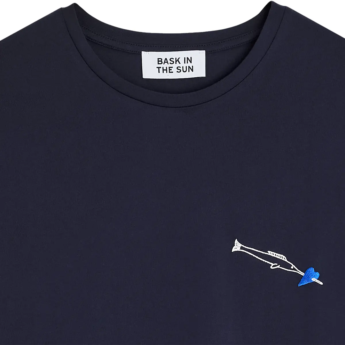 Bask in the Sun Bask In The Sun Navy HEART tee