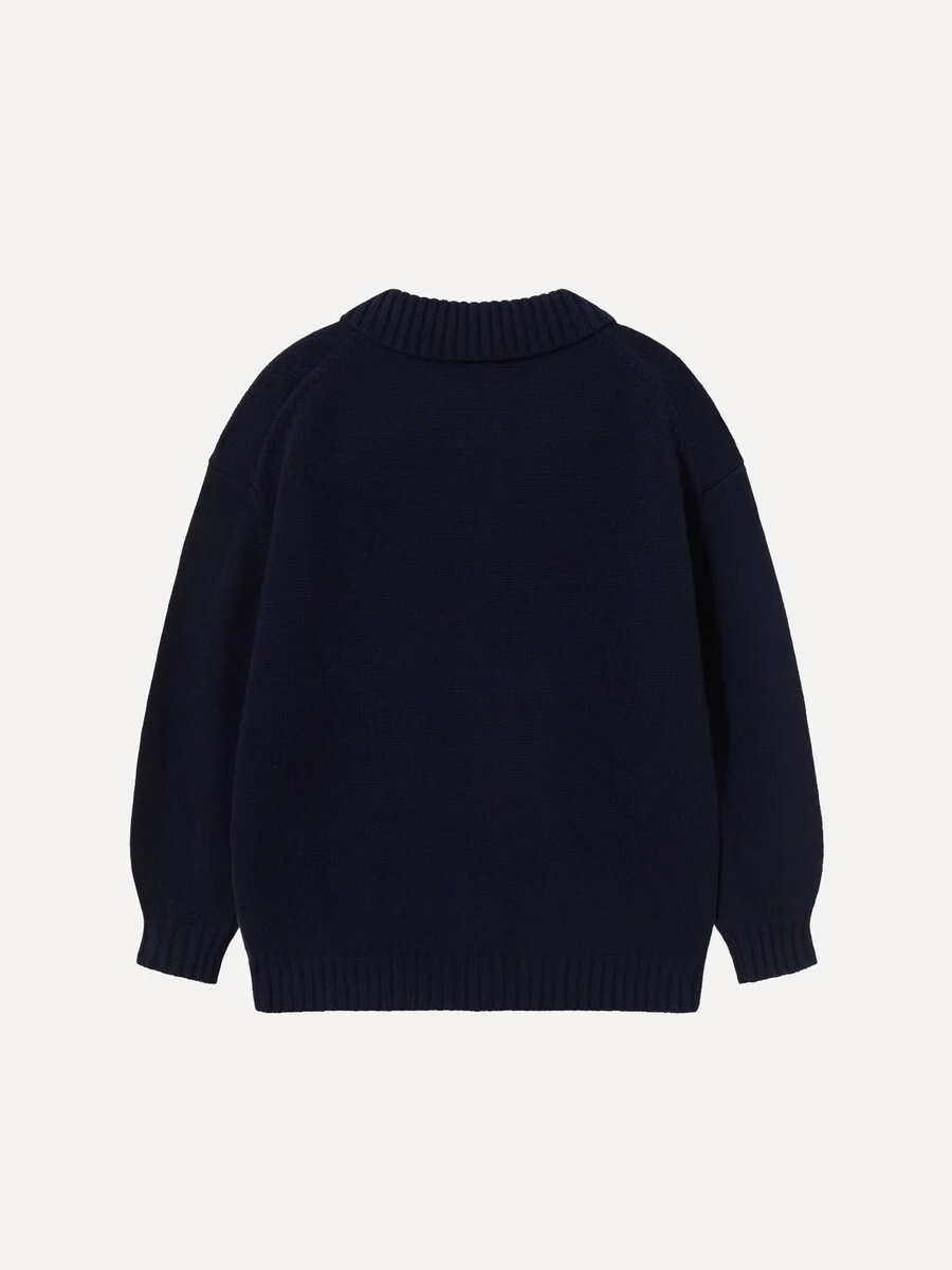 Tiny Big Sister The Tiny Big Sister Roses Oversized Cardigan Navy