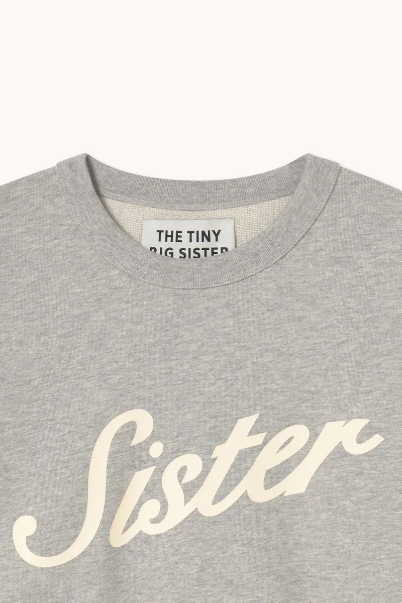 Tiny Big Sister The Tiny Big Sister Sister Sweatshirt Grey Heather