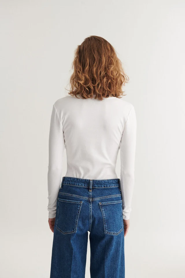 Basic Apparel Ludmilla LS Tee Bright White