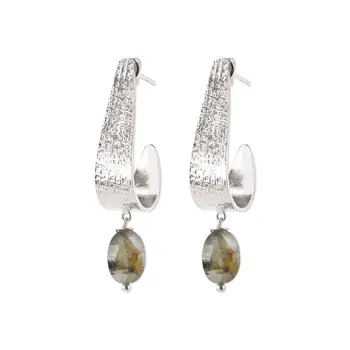 A Beautiful Story Amazing Labradorite Oorbellen Zilver