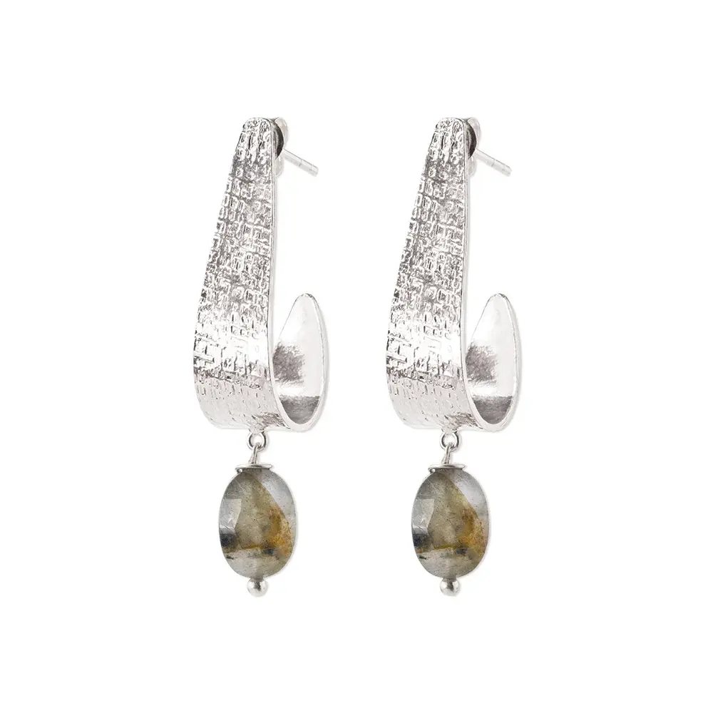A Beautiful Story A Beautiful Story Amazing Labradorite Oorbellen Zilver