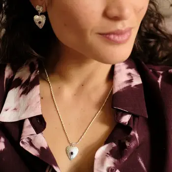 A Beautiful Story Ignite Garnet Necklace Silver