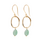 A Beautiful Story A Beautiful Story Graceful Aventurine Oorbellen Goud