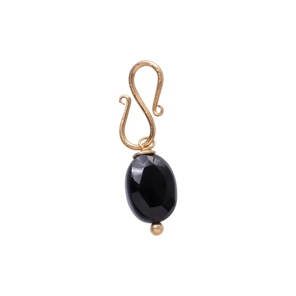 A Beautiful Story A Beautiful Story Mix&Match Faceted Gemstone Black Onyx Pendant Gold