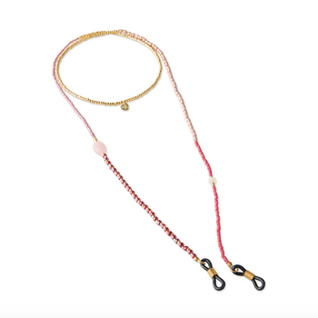 A Beautiful Story Unified Rose Quartz Glasses Cord Gold