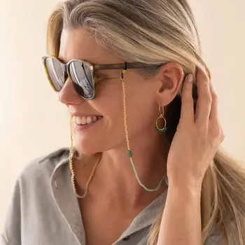 A Beautiful Story Unified Aventurine Glasses Cord Gold