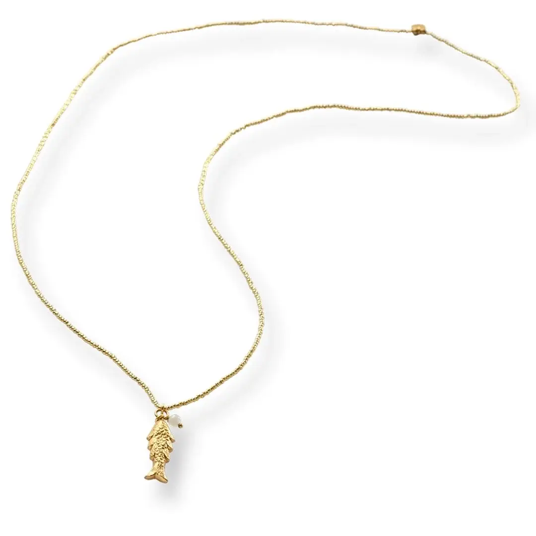 A Beautiful Story A Beautiful Story Paradise Moonstone Ketting Goud