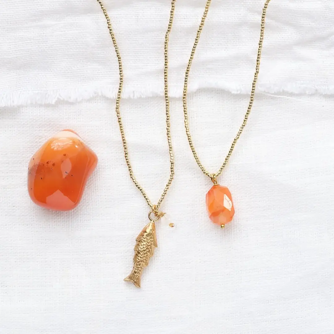 A Beautiful Story A Beautiful Story Paradise Moonstone Ketting Goud
