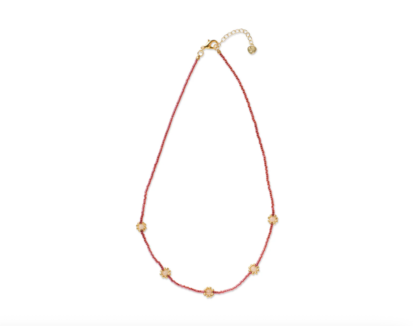 A Beautiful Story A Beautiful Story Flourish Rose Quartz Necklace Gold