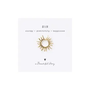 A Beautiful Story Broche Open Sun Goud