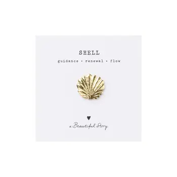 A Beautiful Story Brooch Shell Scallop Gold