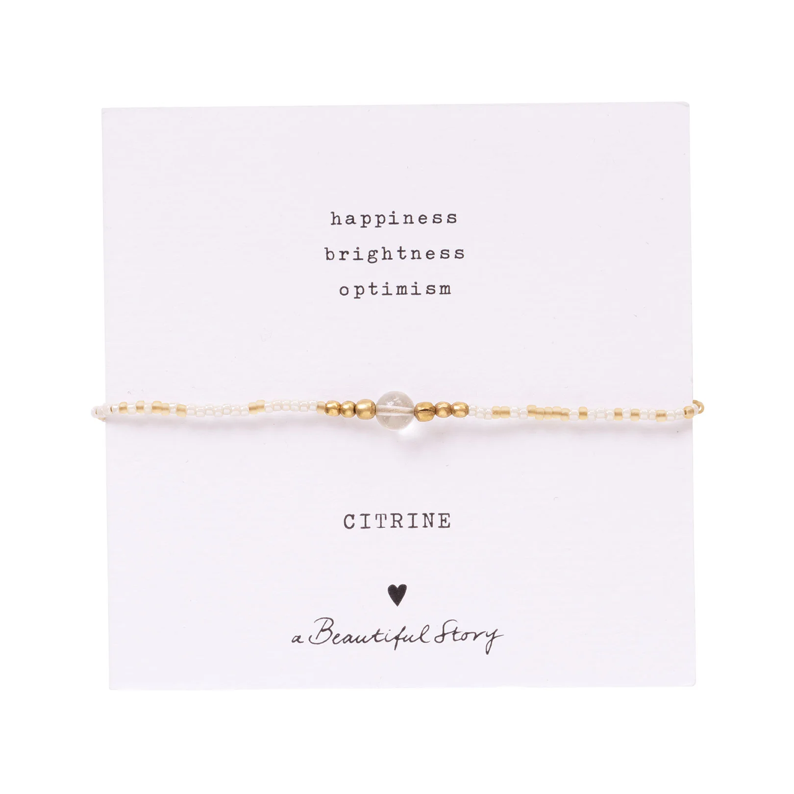 A Beautiful Story A Beautiful Story Iris Card Citrine Bracelet Gold