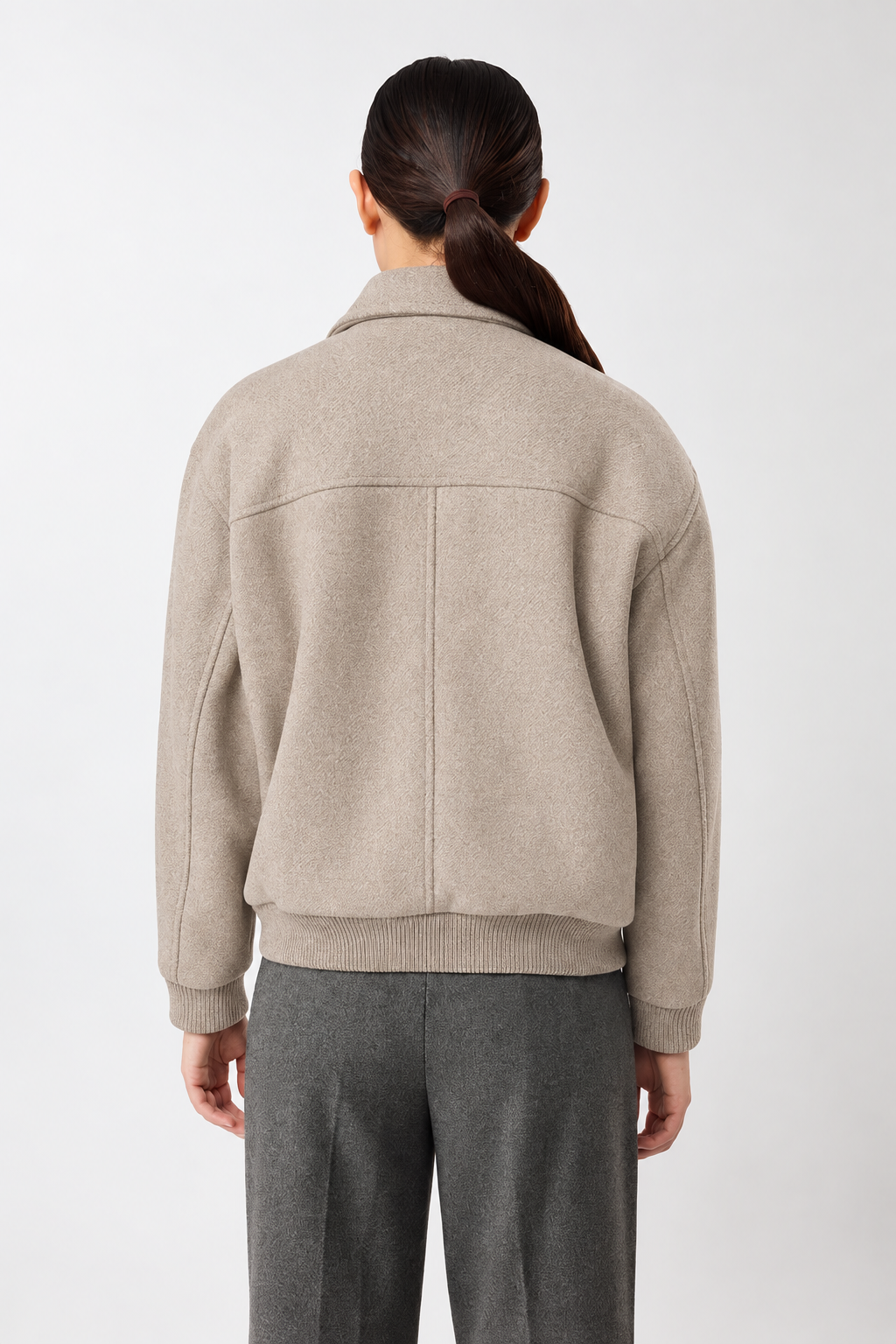 Langerchen Langerchen Short Jacket In Recycled Wool Soft Beige