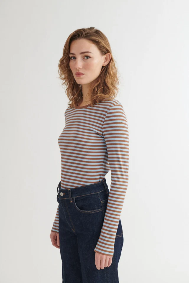 Basic Apparel Basic Apparel Ludmilla LS Tee Nuthact - Dutchcanal