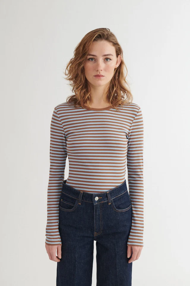 Basic Apparel Basic Apparel Ludmilla LS Tee Nuthact - Dutchcanal