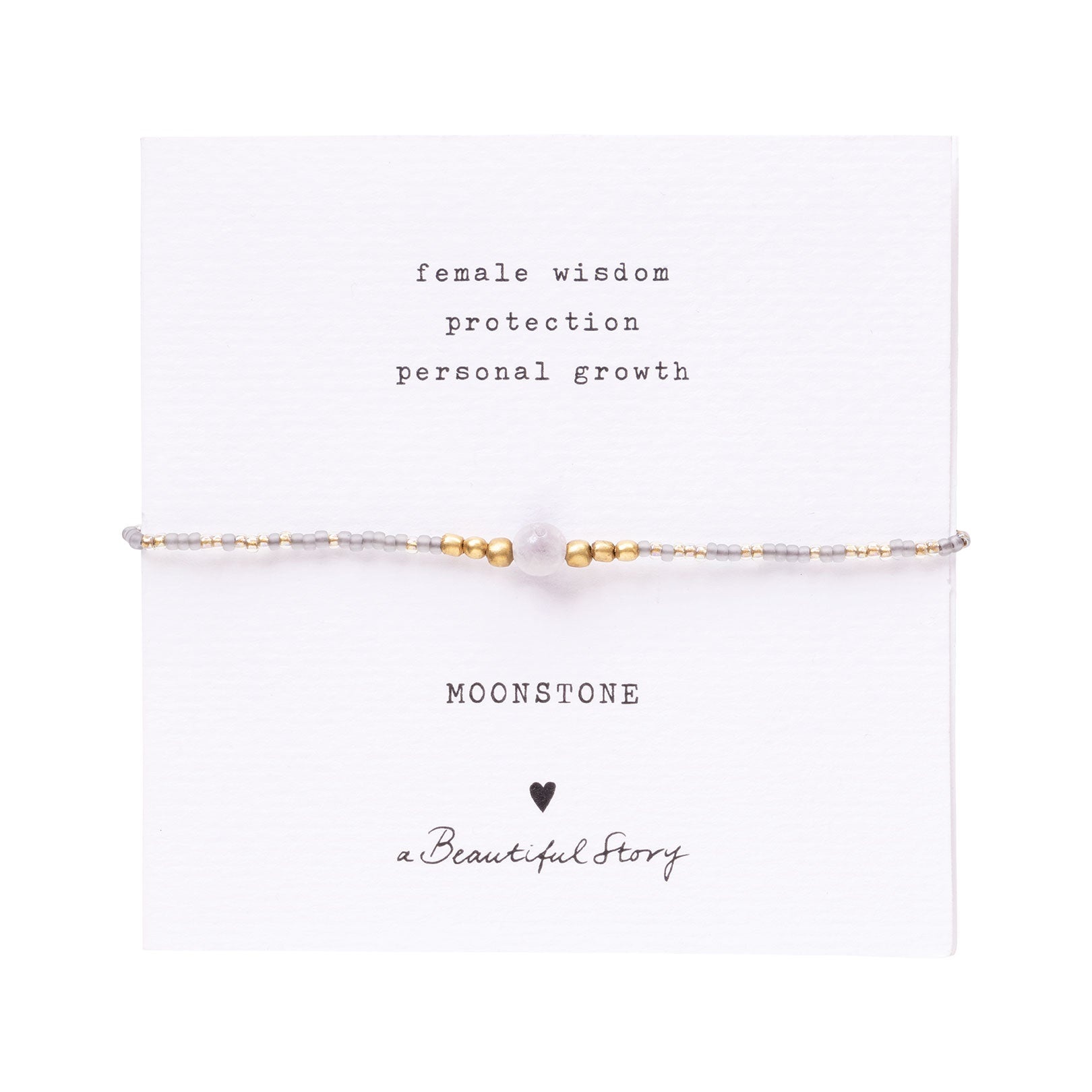 A Beautiful Story A Beautiful Story Iris Card Moonstone Bracelet Gold