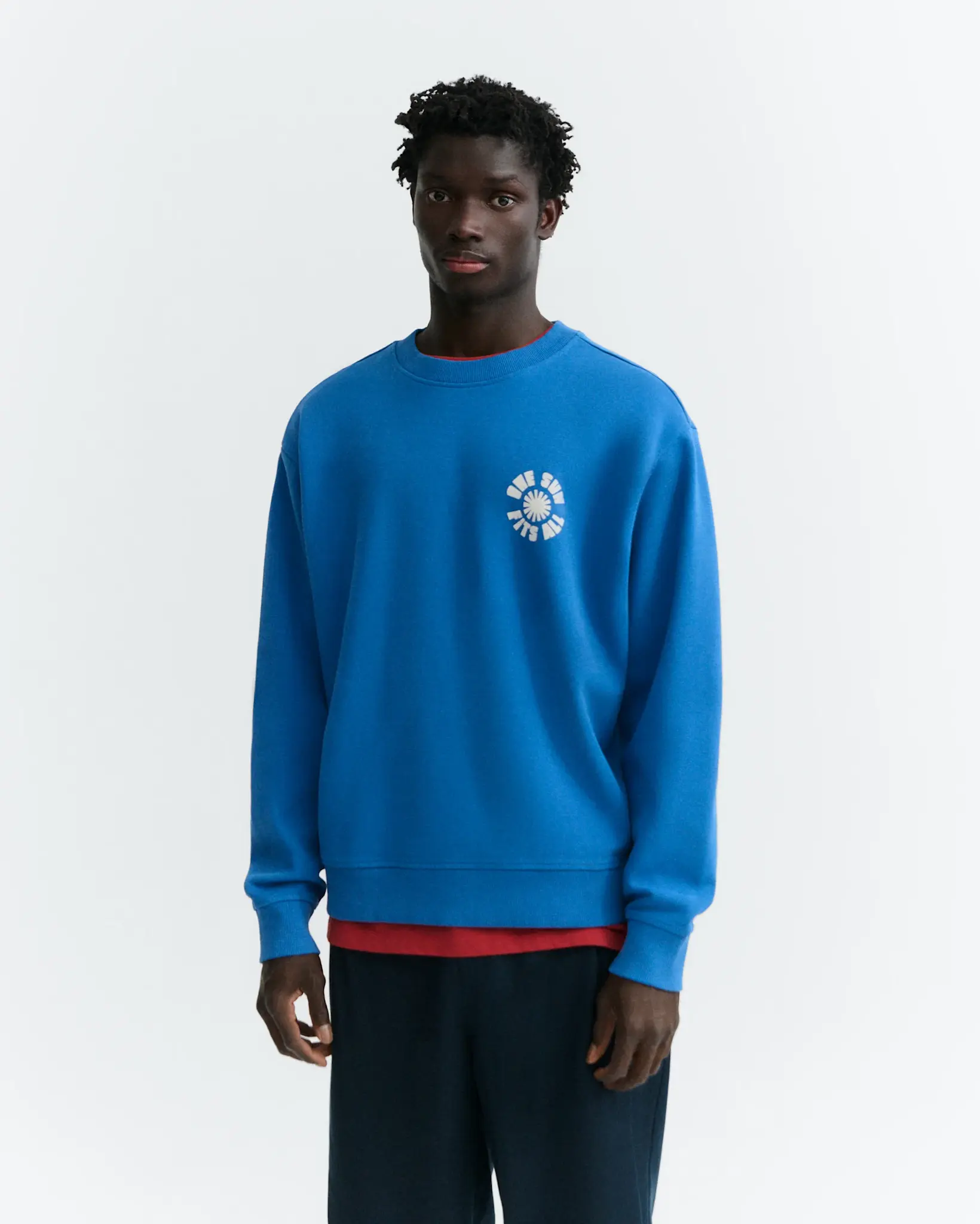 Thinking Mu Thinking Mu One Sun Light Cobalt Leon Sweatshirt