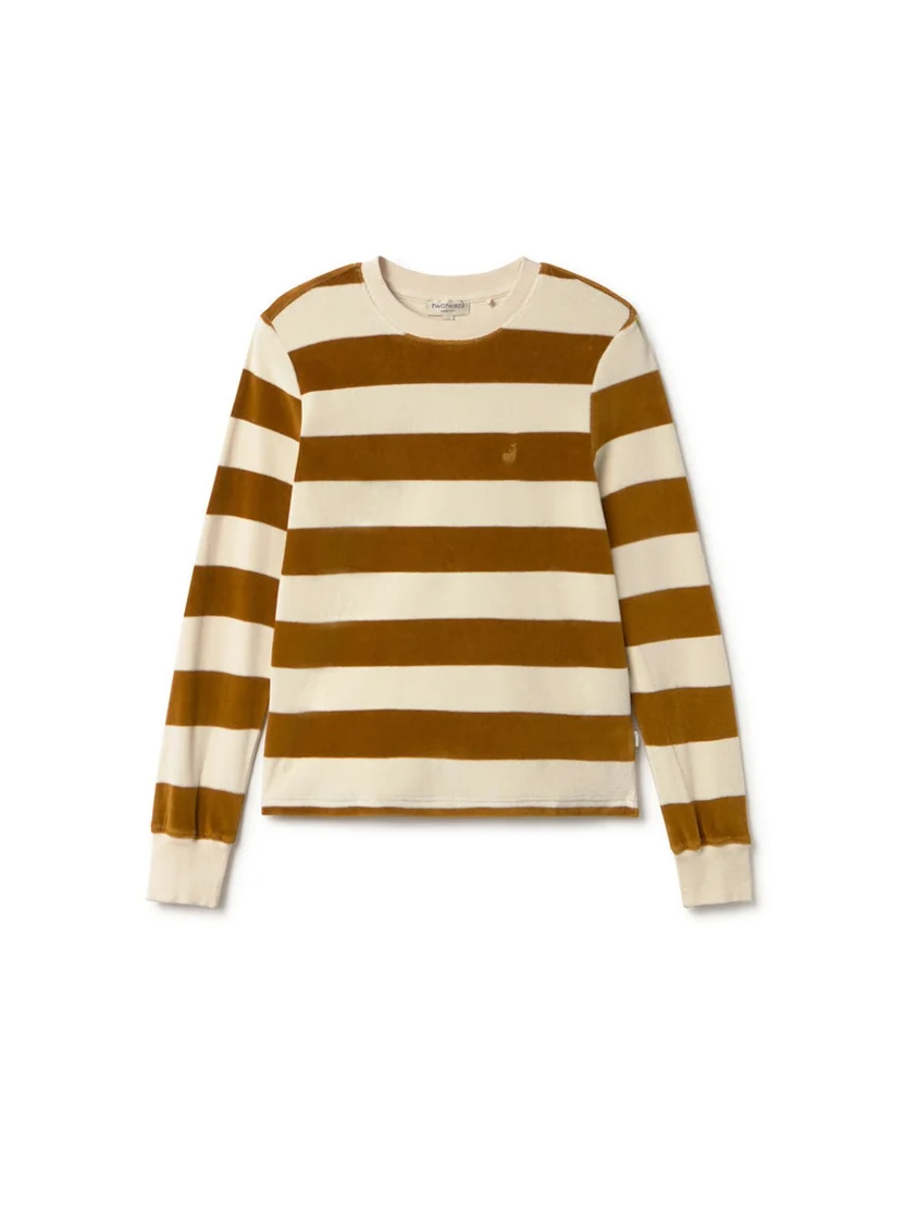 TWOTHIRDS TWOTHIRDS Sweatshirt Hawi Gold Brown Stripes