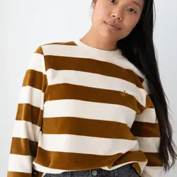 TWOTHIRDS Sweatshirt Hawi Gold Brown Stripes