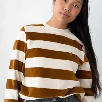 TWOTHIRDS Sweatshirt Hawi Gold Brown Stripes
