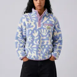 On Vacation Goodtimes Fleece Sweater Blue