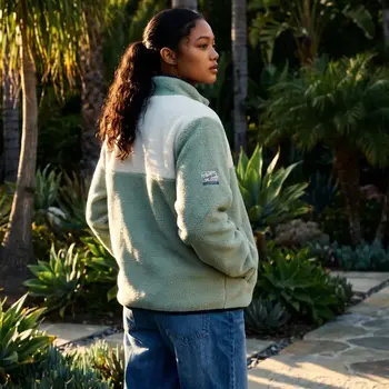 On Vacation Everchill Fleece Sweater Mint