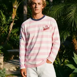On Vacation Elba Striped Longsleeve Pink