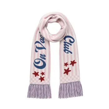 On Vacation Winter Retreat Pink Scarf OS