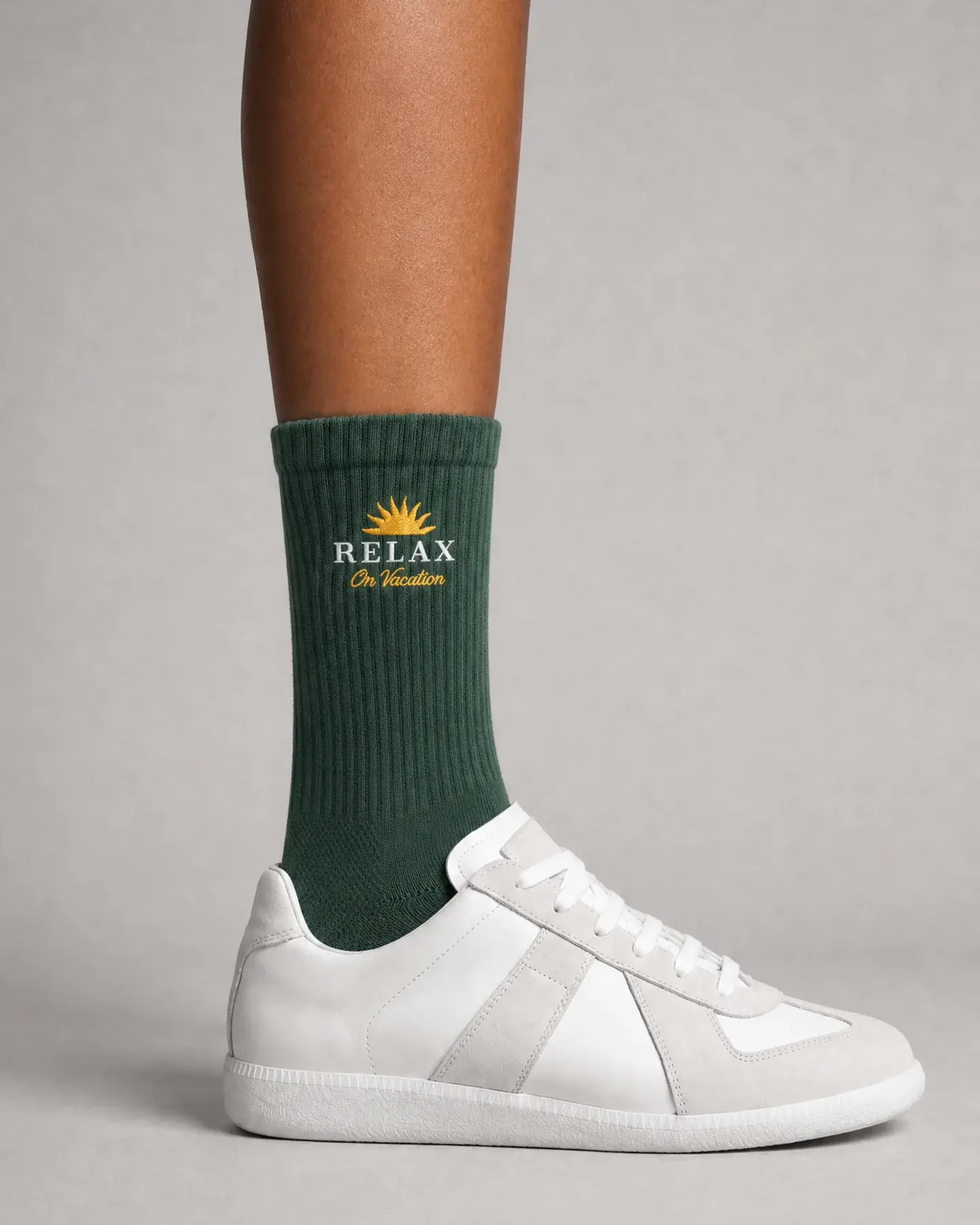 On Vacation On Vacation Time 2 Relax Dark Green Tennis Socks 39/42