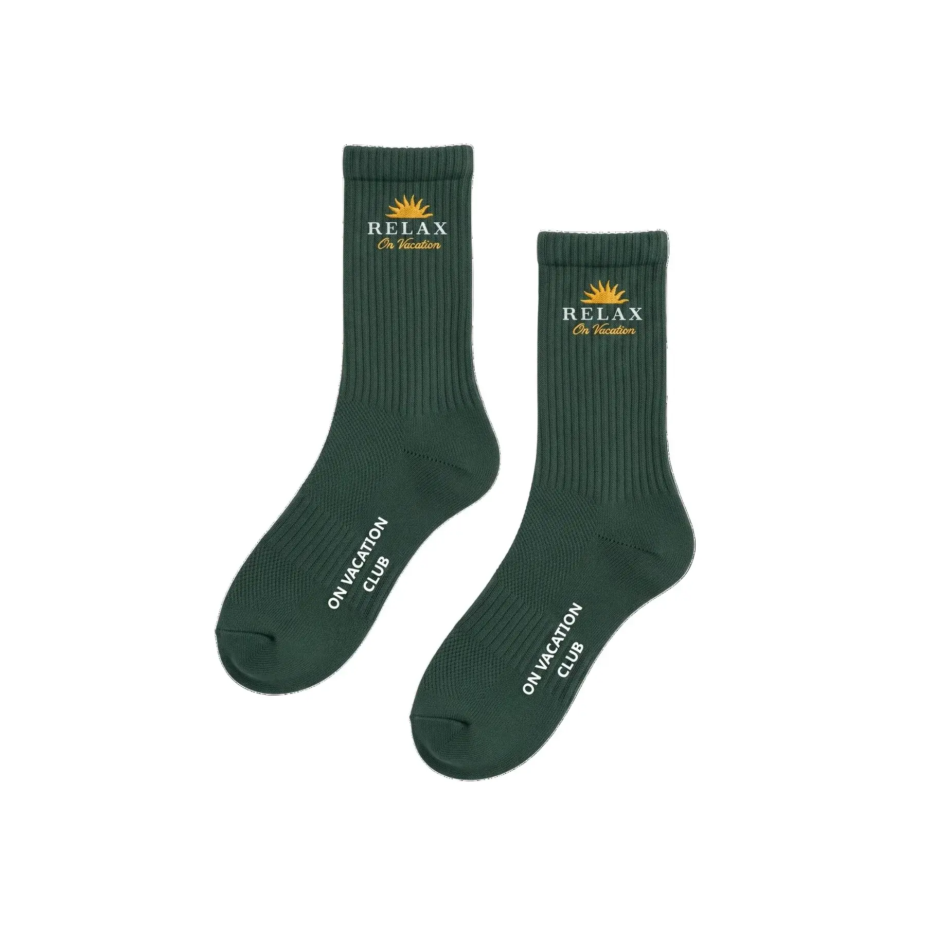 On Vacation On Vacation Time 2 Relax Dark Green Tennis Socks 39/42
