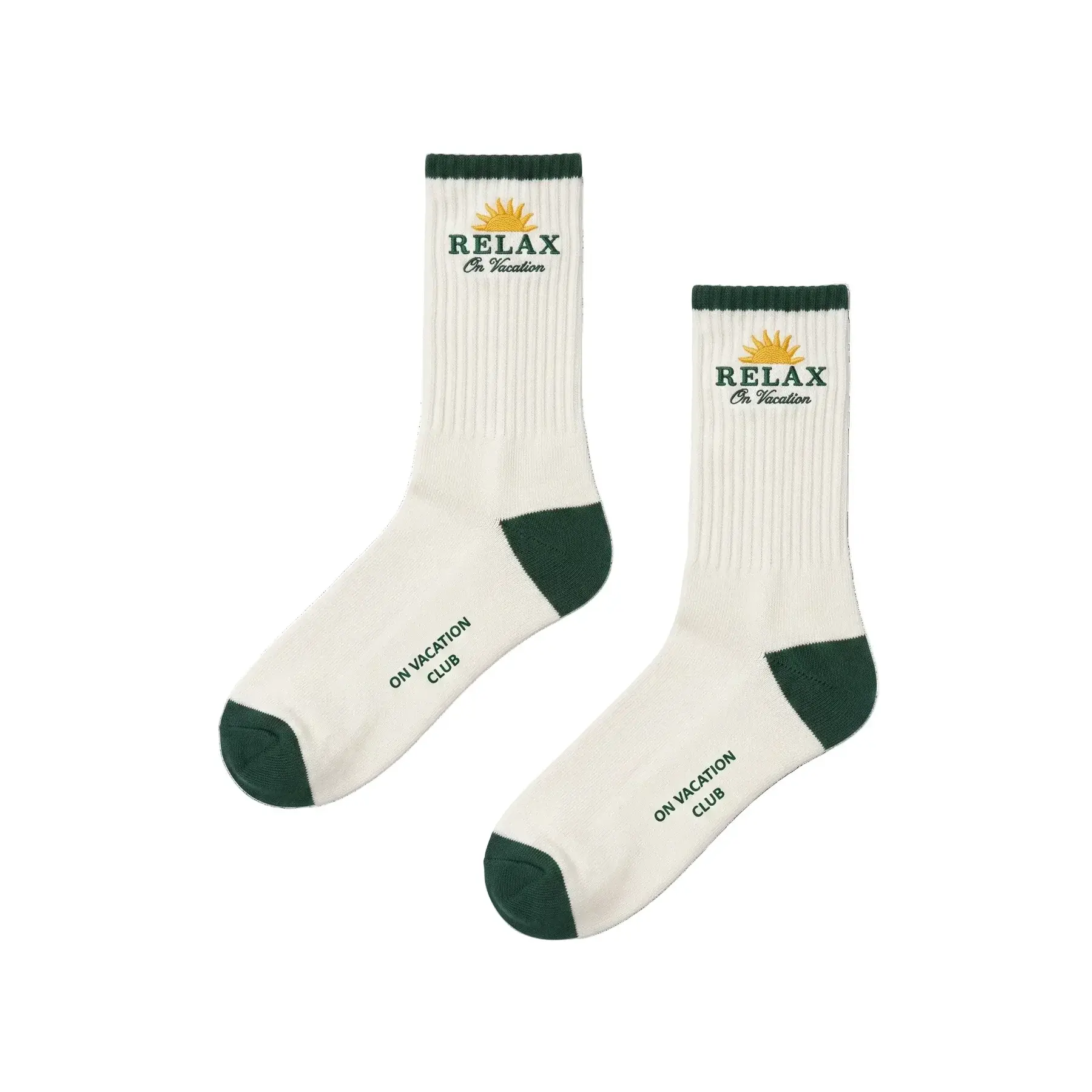 On Vacation On Vacation Time 2 Relax White Tennis Socks 39/42