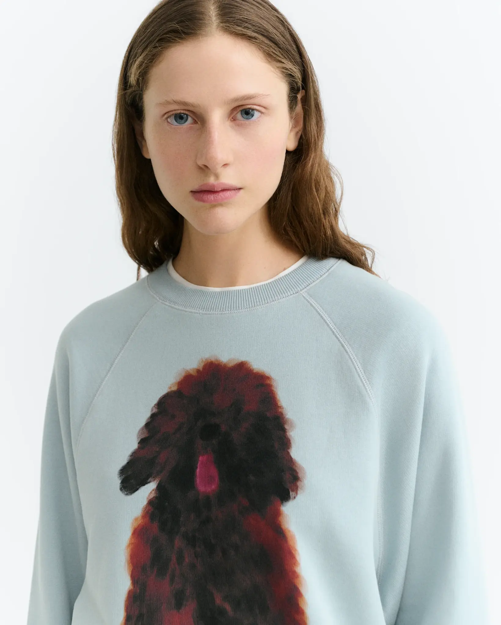 Thinking Mu Thinking Mu Pet Portrait Bonnie Sweatshirt Blue