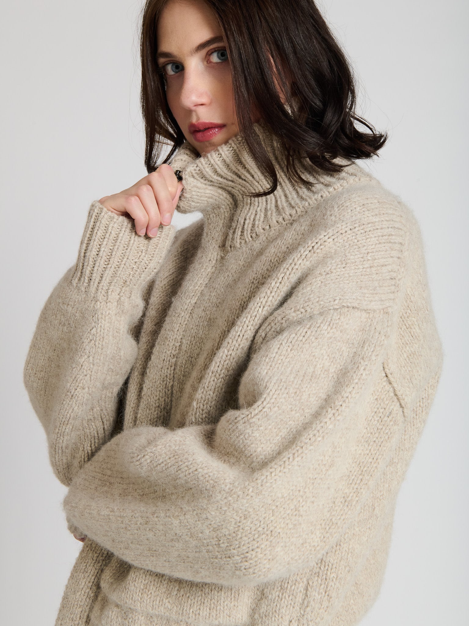 The Knitwit Stable The Knitwit Stable Jacket Weide Beige Melange