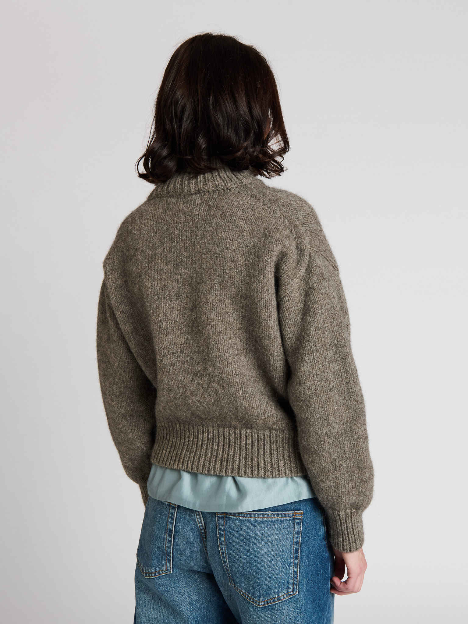 The Knitwit Stable The Knitwit Stable Jacket Weide Taupe Melange