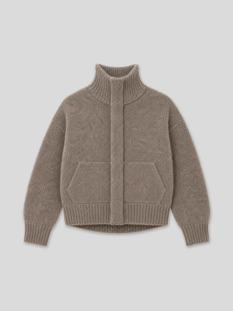 The Knitwit Stable The Knitwit Stable Jacket Weide Taupe Melange